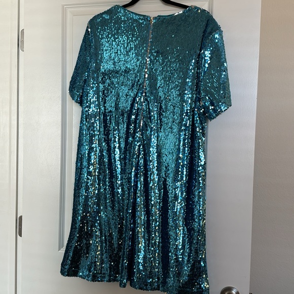 Pink Desert Auqa Sequin Dress - Picture 3 of 4